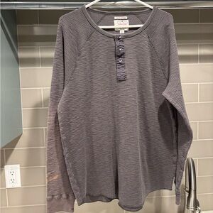 Y2K Lucky Brand Lived in Thermal Henley Long Sleeve Size XL